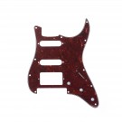 Musiclily Pro 11-Hole Modern Style Strat HSS Guitar Pickguard for American/Mexican Fender Stratocaster Floyd Rose Bridge Cut, 4Ply Vintage Tortoise 