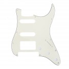 Musiclily Pro 11-Hole Modern Style Strat HSS Guitar Pickguard for American/Mexican Fender Stratocaster Floyd Rose Bridge Cut,3Ply Cream