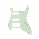 Musiclily Pro 11-Hole Modern Style Strat HSS Guitar Pickguard for American/Mexican Fender Stratocaster Floyd Rose Bridge Cut,3Ply Mint Green