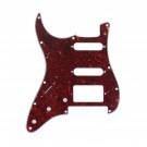 Musiclily Pro Left Handed 11-Hole Modern Style Strat HSS Guitar Pickguard for American/Mexican Stratocaster Floyd Rose Bridge Cut, 4Ply Vintage Tortoise