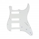 Musiclily Pro 11-Hole Modern Style Strat HSS Pickguard for American Stratocaster, 3Ply Parchment