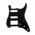 Musiclily Pro 11-Hole Modern Style Strat HSS Pickguard for American Stratocaster, 3Ply Black
