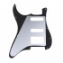 Musiclily Pro 11-Hole Modern Style Strat HSS Pickguard for American Stratocaster, 4Ply Black Pearl
