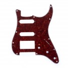 Musiclily Pro 11-Hole Modern Style Strat HSS Pickguard for American Stratocaster, 4Ply Vintage Tortoise 