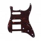 Musiclily Pro 11-Hole Modern Style Strat HSS Pickguard for American Stratocaster, 4Ply Tortoise Shell 