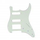 Musiclily Pro 11-Hole Modern Style Strat HSS Pickguard for American Stratocaster, 3Ply Mint Green