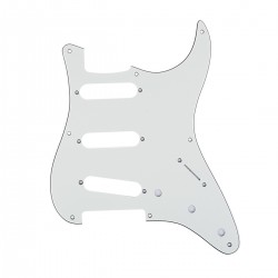 Musiclily Pro 8-Hole 50s 57 Vintage Style Strat SSS Pickguard for American Stratocaster,  3Ply Parchment
