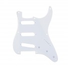 Musiclily Pro 8-Hole 50s 57 Vintage Style Strat SSS Pickguard for American Stratocaster,  1Ply White 