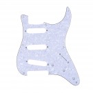 Musiclily Pro 8-Hole 50s 57 Vintage Style Strat SSS Pickguard for American Stratocaster,  4Ply White Pearl
