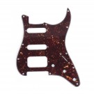 Musiclily Pro 11-Hole Round Corner HSS Guitar Strat Pickguard for USA/Mexican Stratocaster Open Pickup, 4Ply Tortoise