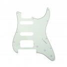 Musiclily Pro 11-Hole Round Corner HSS Guitar Strat Pickguard for American/Mexican Fender Stratocaster Open Pickup with Floyd Bridge Cut,3Ply Mint Green