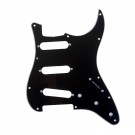 Musiclily Pro 11-Hole 62 Vintage Style Strat SSS Pickguard for American Stratocaster 62, 3Ply Black