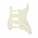 Musiclily Pro 11-Hole 62 Vintage Style Strat SSS Pickguard for American Stratocaster 62, 3Ply Cream