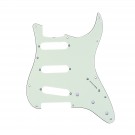 Musiclily Pro 11-Hole 62 Vintage Style Strat SSS Pickguard for American Stratocaster 62, 3Ply Mint Green