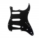 Musiclily Pro 11-Hole 60s 64 Vintage Style Strat SSS Pickguard for American Stratocaster,  3Ply Black