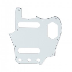 Musiclily Pro 10-Hole 65 60s Vintage Style Guitar Pickguard for Fender American Jaguar, 3Ply Parchment 