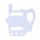 Musiclily Pro 10-Hole 65 60s Vintage Style Guitar Pickguard for Fender American Jaguar, 4Ply White Pearl