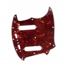 Musiclily Pro 12-Hole Guitar Pickguard for Fender American Mustang, 4Ply Vintage Tortoise