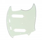 Musiclily Pro 12-Hole Guitar Pickguard for Fender American Mustang, 3Ply Mint Green