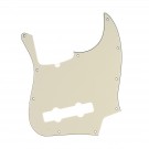 Musiclily Pro 5-String 10-Hole Contemporary J Bass Pickguard for Fender American Jazz Bass, 3Ply Cream