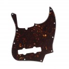 Musiclily Pro 5-String 10-Hole Contemporary J Bass Pickguard for Fender American Jazz Bass, 4Ply Tortoise Shell