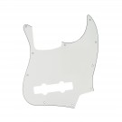 Musiclily Pro 5-String 10-Hole Contemporary J Bass Pickguard for Fender Mexican Jazz Bass, 3Ply Parchment