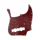 Musiclily Pro 5-String 10-Hole Contemporary J Bass Pickguard for Fender Mexican Jazz Bass, 4Ply Vintage Tortoise