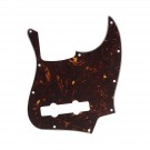 Musiclily Pro 5-String 10-Hole Contemporary J Bass Pickguard for Fender Mexican Jazz Bass, 4Ply Tortoise Shell