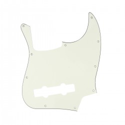 Musiclily Pro 5-String 10-Hole Contemporary J Bass Pickguard for Fender Mexican Jazz Bass, 3Ply Ivory
