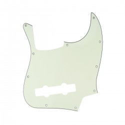 Musiclily Pro 5-String 10-Hole Contemporary J Bass Pickguard for Fender Mexican Jazz Bass, 3Ply Mint Green