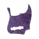 Musiclily Pro 5-String 10-Hole Contemporary J Bass Pickguard for Fender Mexican Jazz Bass, 4Ply Purple Pearl