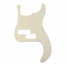 Musiclily Pro 5-String 13-Hole Contemporary P Bass Pickguard for Fender American Precision Bass, 3Ply Cream