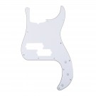 Musiclily Pro 5-String 13-Hole Contemporary P Bass Pickguard for Fender American Precision Bass, 3Ply White