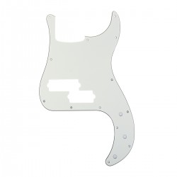 Musiclily Pro 5-String 13-Hole Contemporary P Bass Pickguard for Fender Mexican Precision Bass, 3Ply Parchment