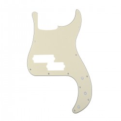 Musiclily Pro 5-String 13-Hole Contemporary P Bass Pickguard for Fender Mexican Precision Bass, 3Ply Cream