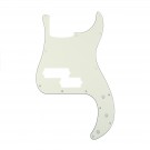 Musiclily Pro 5-String 13-Hole Contemporary P Bass Pickguard for Fender Mexican Precision Bass, 3Ply Ivory