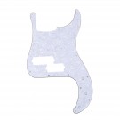 Musiclily Pro 5-String 13-Hole Contemporary P Bass Pickguard for Fender Mexican Precision Bass, 4Ply White Pearl