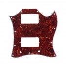 Musiclily Pro 11-Hole Large Full Face Guitar Pickguard for Gibson American SG, 4Ply Vintage Tortoise