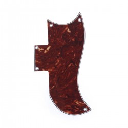 Musiclily Pro 5-Hole Small Half Face Guitar Pickguard for Gibson American SG, 4Ply Vintage Tortoise 