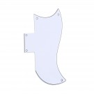 Musiclily Pro 5-Hole Small Half Face Guitar Pickguard for Gibson American SG, 3Ply White