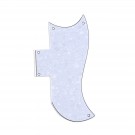 Musiclily Pro 5-Hole Small Half Face Guitar Pickguard for Gibson American SG, 4Ply White Pearl 