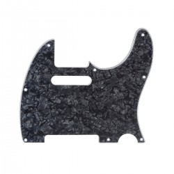 Musiclily Pro 8-Hole Guitar Tele Pickguard for JPN Made Fender Japan Telecaster, 4Ply Black Pearl