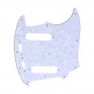 Musiclily Pro 12-Hole Guitar Pickguard for JPN Fender Japan Mustang, 4Ply White Pearl