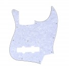 Musiclily Pro 11-Hole J Bass Pickguard for JPN Fender Japan 4-String Jazz Bass, 4Ply White Pearl