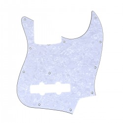 Musiclily Pro 11-Hole J Bass Pickguard for JPN Fender Japan 4-String Jazz Bass, 4Ply White Pearl