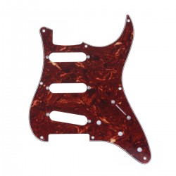 Musiclily Pro 8-Hole Guitar Strat Pickguard for JPN Fender Japan 57 Vintage Style Stratocaster, 4Ply Vintage Tortoise