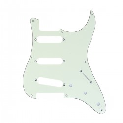 Musiclily Pro 8-Hole Guitar Strat Pickguard for JPN Fender Japan 57 Vintage Style Stratocaster, 3Ply Mint Green