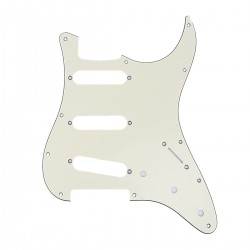 Musiclily Pro 11-Hole 72 or 64 Strat SSS Guitar Pickguard for MIJ JPN Japan Stratocaster,3Ply Cream