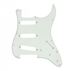 Musiclily Pro 11-Hole 72 or 64 Strat SSS Guitar Pickguard for MIJ JPN Japan Stratocaster,3Ply Ivory Mint