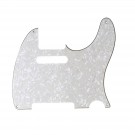 Musiclily 5 Hole Vintage Tele  Pickguard for Fender American/Mexican Made Standard Telecaster Style Electric Guitar, 4Ply Parchment Pearl 